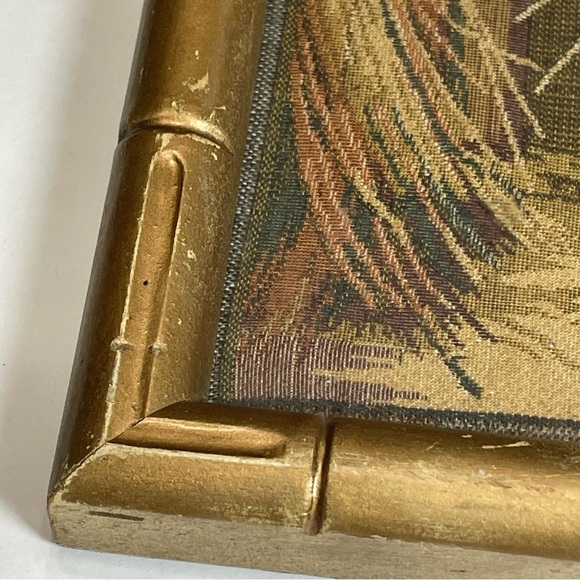 Vintage Framed Tapestry Art with Gold Frame - Picture 4 of 7